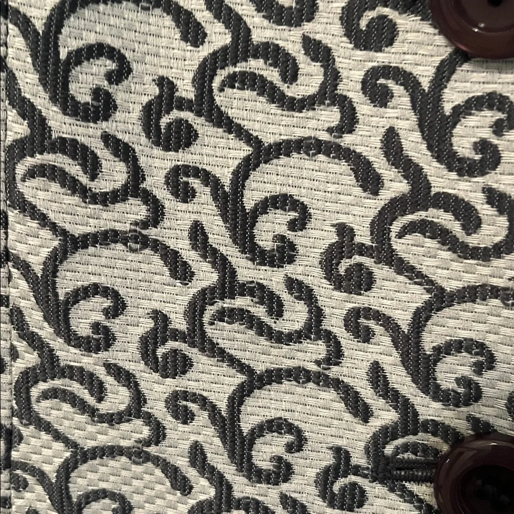 Kasper Blazer, white & grey jacquard-style pattern